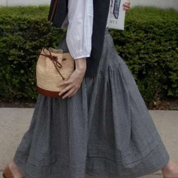 Dôen Sebastiane Skirt in La Maddalena Gingham - Picture 1 of 3